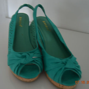 Turquoise Wedge Sandal
